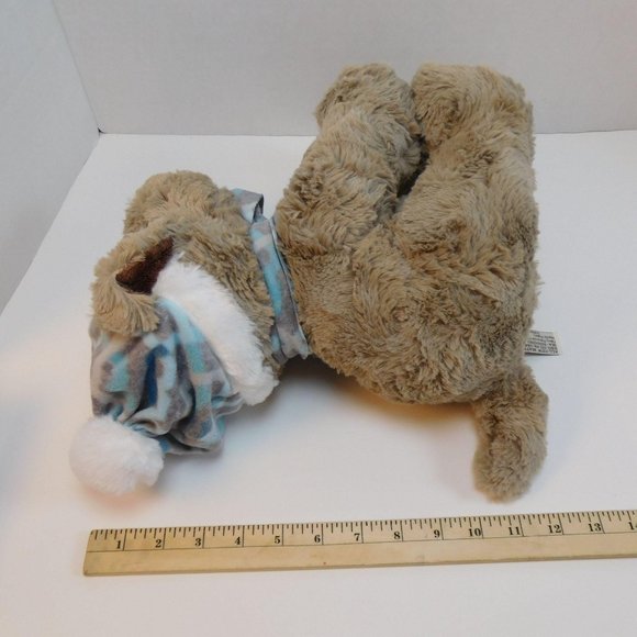 GT Gentle Treasures  DOG W/ HAT & SCARF 12" Plush - Picture 2 of 7